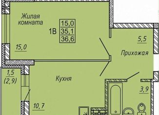 Сдаю однокомнатную квартиру, 36 м2, Новосибирск, улица Бородина, 56, метро Площадь Маркса