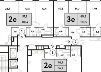 Продаю 2-комнатную квартиру, 80.4 м2, Москва, Фестивальная улица, 15к25, район Левобережный