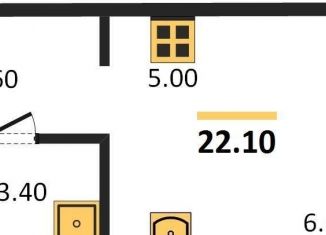 Продам 1-комнатную квартиру, 22.1 м2, Новосибирск, жилой комплекс Авиатор, 1-1, ЖК Авиатор