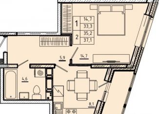 Продажа 1-комнатной квартиры, 33.3 м2, Королёв, ЖК Ривер Парк