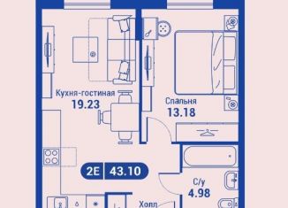 Продажа однокомнатной квартиры, 42.9 м2, Москва, улица Годовикова, 11к5, метро Алексеевская