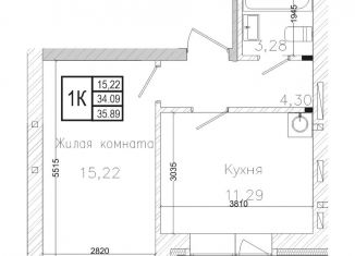 Продажа 1-ком. квартиры, 34 м2, Новосибирск, ЖК На Шоссейной