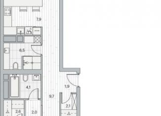 Продажа двухкомнатной квартиры, 105 м2, Москва, Береговой проезд, 3, ЖК Береговой