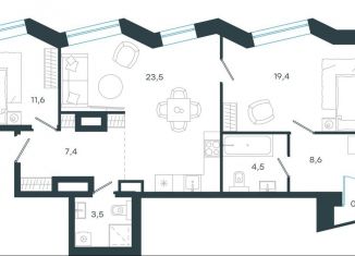 Продам 3-ком. квартиру, 78.8 м2, Москва, ЖК Левел Стрешнево, Волоколамское шоссе, 81/2с2