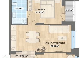 Двухкомнатная квартира на продажу, 61.2 м2, Екатеринбург, ЖК Квартал Энтузиастов, улица Краснофлотцев, 69