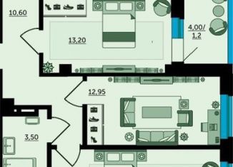 Продаю трехкомнатную квартиру, 73.9 м2, Ростов-на-Дону, Раздорская улица, 2А, ЖК Грин Парк