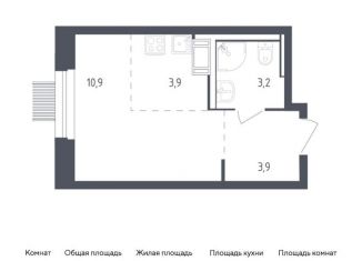 Квартира на продажу студия, 21.9 м2, Мытищи, жилой комплекс Мытищи Парк, к4.2, ЖК Мытищи Парк