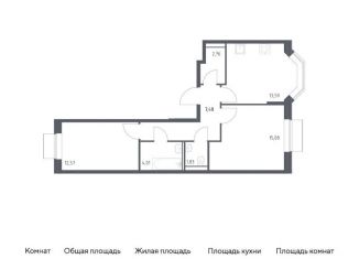 Продаю 2-комнатную квартиру, 57.3 м2, Москва