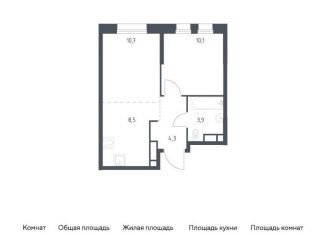 Продажа 1-комнатной квартиры, 37.5 м2, Москва, метро Кленовый бульвар, жилой комплекс Квартал на воде, 3