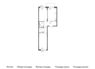 Продаю 2-комнатную квартиру, 56.2 м2, деревня Мисайлово, микрорайон Пригород Лесное, к5.1