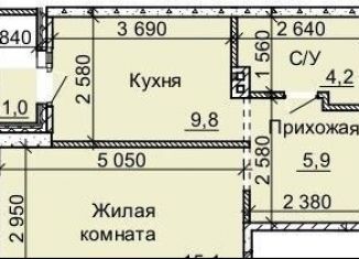 Однокомнатная квартира на продажу, 35.9 м2, Новосибирская область, улица Столетова