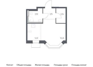 Квартира на продажу студия, 28 м2, Москва, станция Курьяново