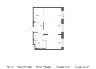 2-комнатная квартира на продажу, 51.2 м2, Московская область, микрорайон Пригород Лесное, к5.1