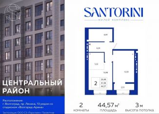 Продается 1-ком. квартира, 44 м2, Волгоград, Центральный район, проспект имени В.И. Ленина, 72
