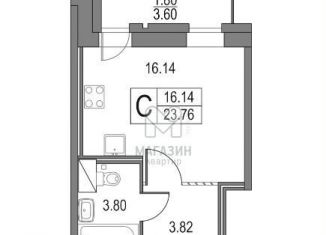 Продается квартира студия, 25.6 м2, Санкт-Петербург, Приморский район, Коломяжский проспект, 13к2