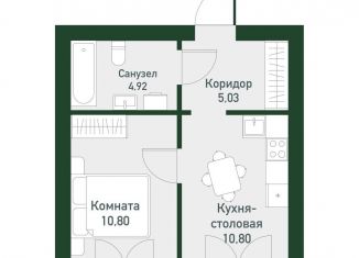 Продаю однокомнатную квартиру, 33.2 м2, Екатеринбург, Ленинский район