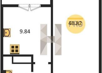 1-ком. квартира на продажу, 40.8 м2, Новосибирск, метро Октябрьская