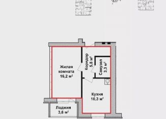 Продается однокомнатная квартира, 37.4 м2, Бор, микрорайон Красногорка, 21к2