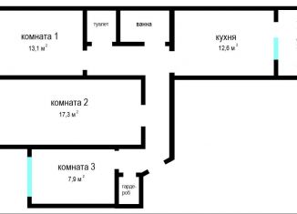 Продается 3-ком. квартира, 65.9 м2, Челябинск, Тракторозаводский район, переулок Мамина, 6В