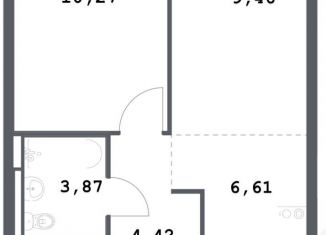 Продаю двухкомнатную квартиру, 34.6 м2, Москва, жилой комплекс Квартал Западный, к2