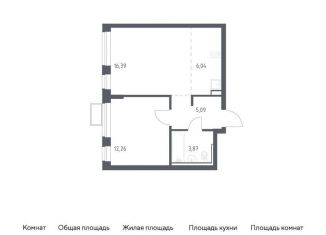 Продам 1-комнатную квартиру, 43.7 м2, посёлок Жилино-1, жилой комплекс Егорово Парк, к3.1