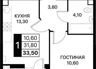 Продажа однокомнатной квартиры, 33.5 м2, Ростовская область
