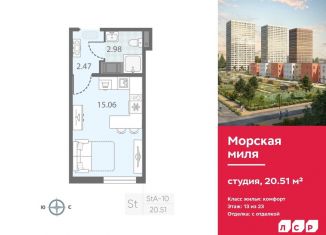 Продажа квартиры студии, 20.5 м2, Санкт-Петербург, муниципальный округ Юго-Запад