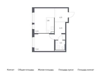 Продажа однокомнатной квартиры, 43.4 м2, поселение Рязановское