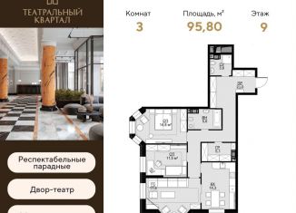 Продается 3-комнатная квартира, 95.8 м2, Москва, ЖК Театральный Квартал