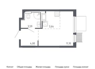 Квартира на продажу студия, 22.3 м2, Москва, Ленинградское шоссе, 229Ак1