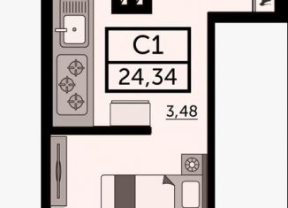 Продажа квартиры студии, 24 м2, Ростов-на-Дону, Красноармейская улица, 157В/83с2, ЖК Рубин