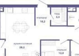 Трехкомнатная квартира на продажу, 97.8 м2, Москва, ЗАО