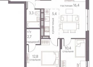 Продажа 4-комнатной квартиры, 70 м2, Пермь, ЖК Погода