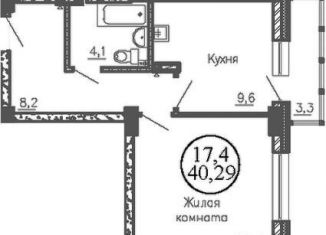 Продам 1-комнатную квартиру, 39.3 м2, Новосибирск, Дзержинский район
