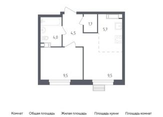 1-комнатная квартира на продажу, 34.9 м2, Москва, жилой комплекс Эко Бунино, к10-11