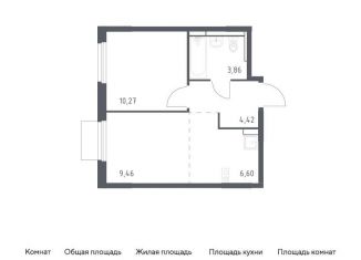 Продам однокомнатную квартиру, 34.6 м2, Московская область, жилой комплекс Мытищи Парк, к5