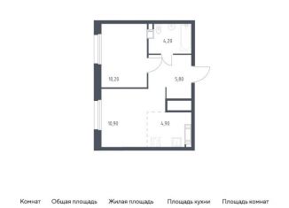 1-комнатная квартира на продажу, 36 м2, деревня Столбово, жилой комплекс Эко Бунино, к10-11