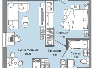 Продаю двухкомнатную квартиру, 43 м2, Ульяновск, жилой комплекс Ультраград, 2, ЖК Ультраград