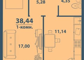 Однокомнатная квартира на продажу, 38.4 м2, Ульяновск
