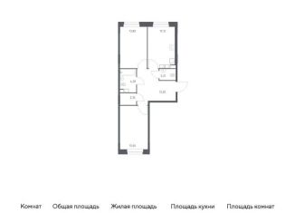 Двухкомнатная квартира на продажу, 64 м2, Москва, жилой комплекс Эко Бунино, 13