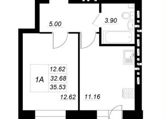 Продаю 1-комнатную квартиру, 35.5 м2, Татарстан