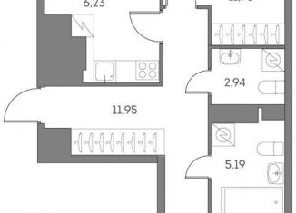 2-ком. квартира на продажу, 65.4 м2, Москва, ЖК Среда