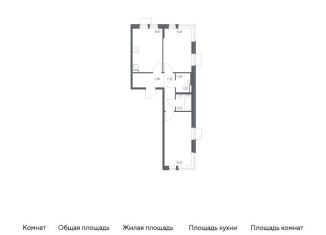 Продается 2-комнатная квартира, 57.4 м2, Московская область