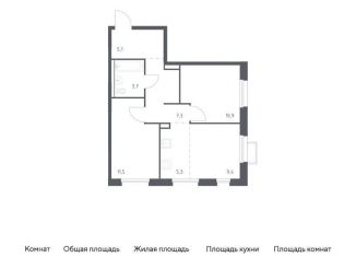 2-комнатная квартира на продажу, 53.2 м2, Владивосток, Первореченский район, улица Сабанеева, 1.1
