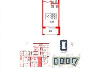 Продажа квартиры студии, 24 м2, посёлок Стрельна