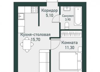 Продам 1-ком. квартиру, 37.1 м2, Челябинск, площадь Революции