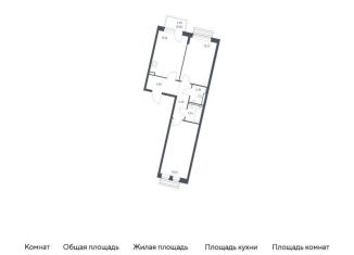 Продается двухкомнатная квартира, 58.2 м2, село Лайково, жилой комплекс Рублёвский Квартал, 60