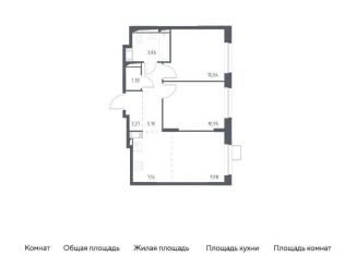 Двухкомнатная квартира на продажу, 51.5 м2, Московская область, микрорайон Пригород Лесное, к5.2