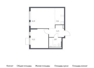 Продам 1-комнатную квартиру, 41.8 м2, Московская область, жилой комплекс Горки Парк, 6.1