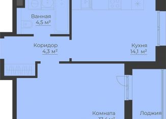 Однокомнатная квартира на продажу, 43.9 м2, Рыбинск
